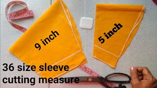 36 size easy sleeve cutting measureeasy sew blouse measure by shobha harish [upl. by Bowes]