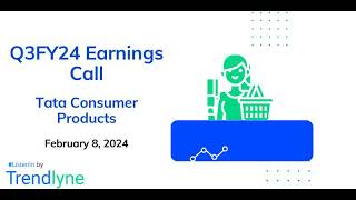 Tata Consumer Products Earnings Call for Q3FY24 [upl. by Laith442]