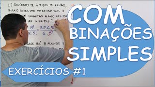 COMBINAÇÃO SIMPLES  EXERCÍCIOS 1 [upl. by Stickney790]