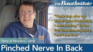 Pinched Nerve in Back Surgery Story  Johns story of recovery from a Pinched Nerve in Back Surgery [upl. by Marentic81]