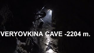 Veryovkina cave 2204 mThe 2nd movie about the deepest cave in the world Subtitles in English [upl. by Kantor278]