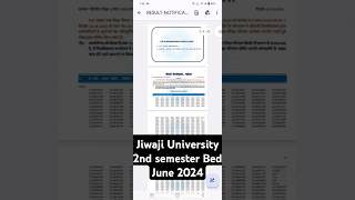 Jiwaji University BEd June 2024 2nd semester result [upl. by Kall]