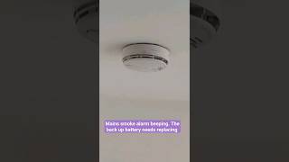 Mains smoke alarm beeping Changing the battery [upl. by Mortimer292]