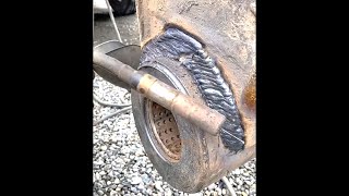 Rebuild of worn out bucket hinge perfect welding repair work of excavator boom [upl. by Robinson]