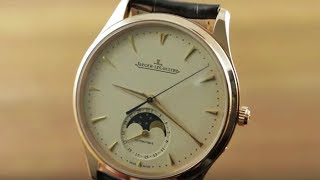 JaegerLeCoultre Master Ultra Thin Moon Q1362520 JLC Watch Review [upl. by Bander111]