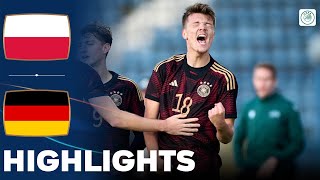 Germany vs Poland  What a Game  Highlights  U19 European Championship Qualification 17102023 [upl. by Lonne397]