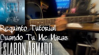 Cuando Tu Me Miras  Eslabon Armado Requinto Tutorial Tabs SlowAcordes [upl. by Ferna556]