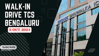 🚨Tcs Walkin Drive Bengaluru 5 oct 2024 Experience job vacancy🚨 [upl. by Iruam557]