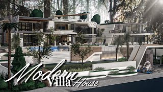 Bloxburg  EP13 Modern Mansion Villa welcometobloxburg Speed Build TOCA blox [upl. by Olvan]