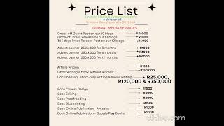 2024s Price List [upl. by Rombert]