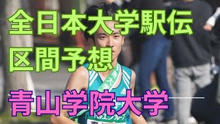 【青山学院大学】全日本大学駅伝区間予想 出雲駅伝5位王座奪還なるか！？エース佐藤一世太田蒼王座駒澤大学へ勝負に出る 全日本大学駅伝 青山学院大学 駒澤大学 [upl. by Julius928]