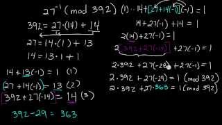 How To Find The Inverse of a Number  mod n   Inverses of Modular Arithmetic  Example [upl. by Nosnej136]