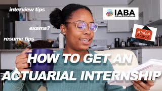 HOW TO GET AN ACTUARIAL INTERNSHIP how many exams you need what to put on your resume amp interviews [upl. by Ahsertal]