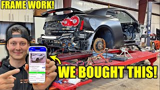 Rebuilding A Wrecked 2024 Nissan GTR In My Driveway Part 3 Framework Begins [upl. by Hilary]