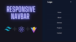 Responsive Tailwind CSS Navbar  React  Vite [upl. by Wahl78]