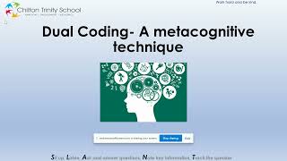 Dual Coding  A metacognitive technique [upl. by Lilac26]