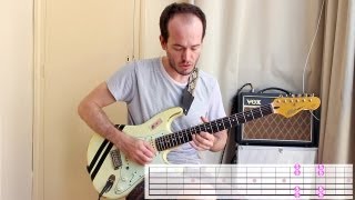 Las 5 Posiciones Pentatónica con dos dedos  Super Fácil Solos Guitarra [upl. by Ayot]