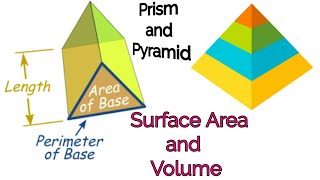 Pyramid and Prism Surface Area and Volume [upl. by Doralynn]