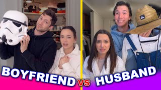 Guys Pick Our Outfits For A Week Boyfriend VS Husband  Merrell Twins [upl. by Elah264]