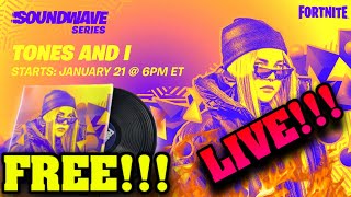 🎶Tones And I Live in Fortnite Free Spray  Soundwave Series Event [upl. by Wyn355]