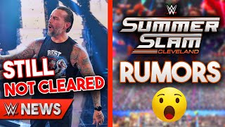 Cm Punk NOT Cleared Yet SummerSlam 2024 Plans  WWE Wrestling News amp Rumors [upl. by Yltsew802]