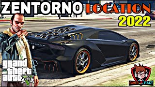 Zentorno Spawn Location Gta 5 Story Mode 2022  Gamerfaiz [upl. by Aleuqahs424]