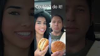 Big Mac one bite challenge short food mukbang shorts mcdonalds burger [upl. by Ellenod]