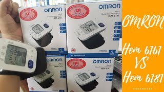 So sánh máy huyết áp omron Hem 6161 với Hem 6181 [upl. by Bohannon]