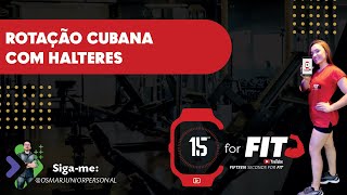 ROTAÇÃO CUBANA COM HALTERES  DUMBBELL CUBAN PRESS [upl. by Ellenohs539]