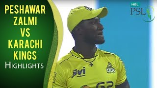 PSL 2017 Match 13 Peshawar Zalmi vs Karachi Kings Highlights [upl. by Thgiwed]