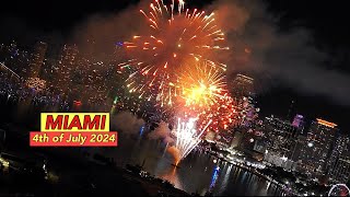 Fireworks 4th of July Bayside Miami Fl USA 2024 [upl. by Yorgerg2]