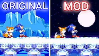 Ice Cap Zone Act 2 NIGHT EDITION ❄️💫 Sonic 3 AIR mods Gameplay [upl. by Scheider]