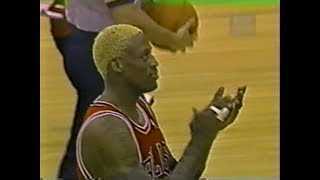 Dennis Rodman 6pts20rebs4stls vs Cavaliers 1998 [upl. by Marola957]