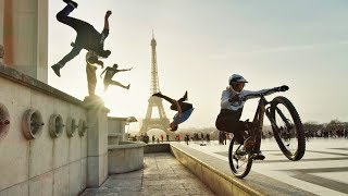 Bike Vs Parkour Jumping from the Highest Roofs in London to Paris In 8K [upl. by Airamahs256]