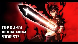 Top 8 Asta Demon Form Moments HD BLACK CLOVER 2021 [upl. by Shuma]