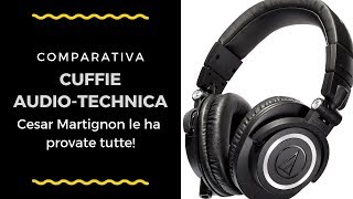 Comparativa AudioTechnica Headphones  tra 4 modelli della serie M [upl. by Nnhoj98]