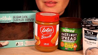 ASMR Brownie Biscoff amp Ice Cream  Soft Sounds Slow Eating Mostly No Talking [upl. by Calie]