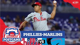 Ranger Suarez becomes first pitcher to 7 wins in 2024 Phillies beat Marlins 82 in game 1 of series [upl. by Evangelia]