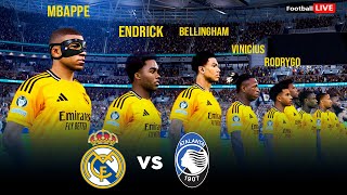 REAL MADRID vs ATALANTA  UEFA Super Cup 2024  Full Match  Mbappe Endrick  Realistic PES Gameplay [upl. by Yehc]