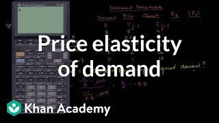 Price elasticity of demand using the midpoint method  Elasticity  Microeconomics  Khan Academy [upl. by Gustaf]