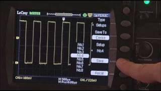 Teledyne LeCroy WaveAce Saving Waveforms and Setups [upl. by Trillbee]