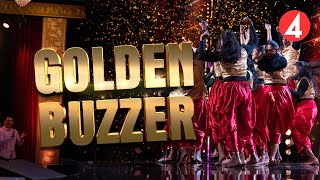 GOLDEN BUZZER  Indisk Fikas underbara dans får Davids Golden Buzzer i Talang 2022 [upl. by Mayhew]