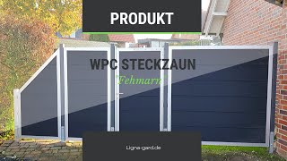 WPC Zaun Fehmarn 180x180 cm anthrazitsilber [upl. by Benedick45]