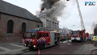 Grote brand in parochiehuis Oud Vossemeer [upl. by Nosduh]