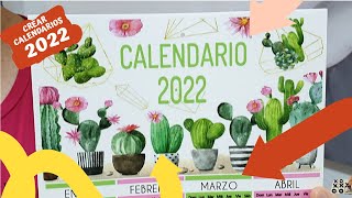 COMO CEAR ALMANAQUES O CALENDARIOS DE CARTON 2022  TE ESEÑAMOS TODOS LOS TIPS [upl. by Trebmal291]