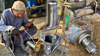 Repairing Process Of Excavator Boom Pin amp Spindle Remaking Process  How Experts Repair Excavator [upl. by Annayar374]