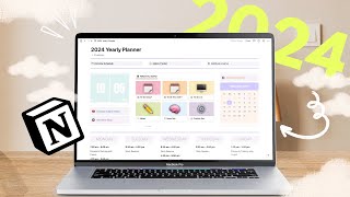 Free Notion Template  Start using Notion for 2024 with this easy planner [upl. by Llerrah96]