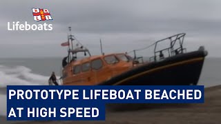 Prototype lifeboat being beached at high speed [upl. by Anitram667]