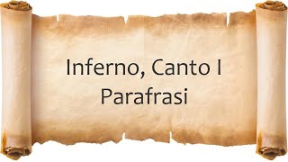 Inferno Canto 1  Parafrasi [upl. by Aneetsirk]