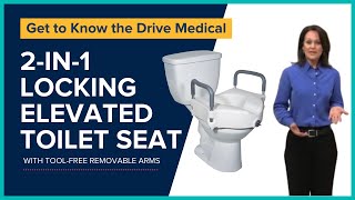 Drive Medical 2in1 Locking Elevated Toilet Seat with Tool Free Removable Arms [upl. by Tnarb]